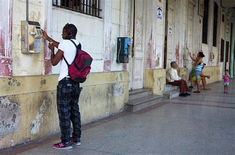 Public Telephones In Havana By Mark Williamson