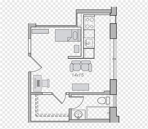 Rectangular Studio Apartment Floor Plans