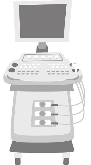 Echografie Diagnostische Machine Vectorillustratie Stockvectorkunst En