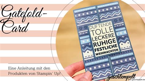 Gatefold Card Weihnachtsquartett Eine Anleitung Mit Den Produkten