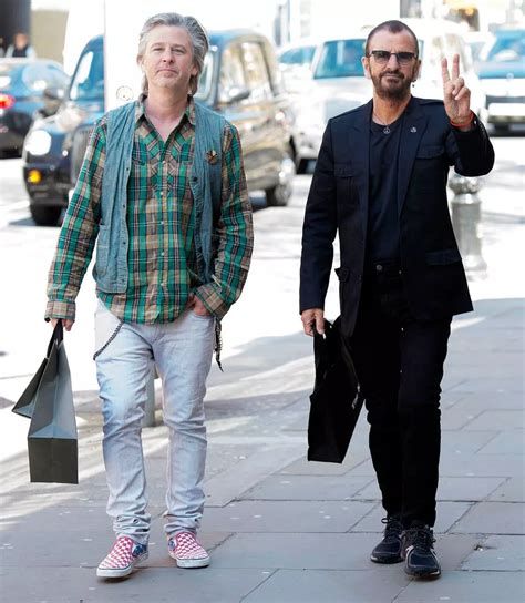 PAUL ON THE RUN: Ringo Starr and son Jason Starkey seen shopping in Chelsea