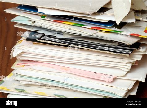 Pile Of Old Letters Stack Of Vintage Mails And Envelopes Stock Photo