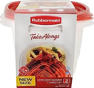 Amazon Rubbermaid Takealongs Deep Squares Food Storage Containers