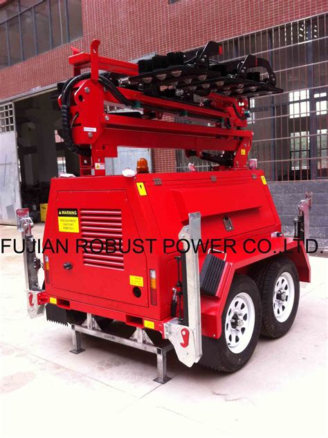 OEM Safety Hydraulic Mast And Legs LED Light Tower China Lighting