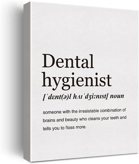 Gtgic Dental Hygienist Definition Print Canvas Wall Art Home Office Decor Modern