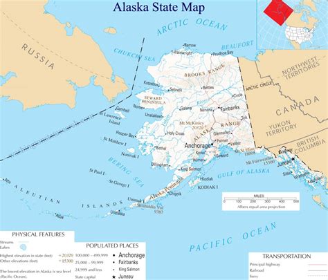 ♥ Alaska State Map A Large Detailed Map Of Alaska State Usa