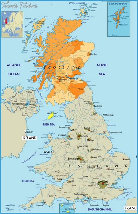 Scotland Map - TravelsFinders.Com