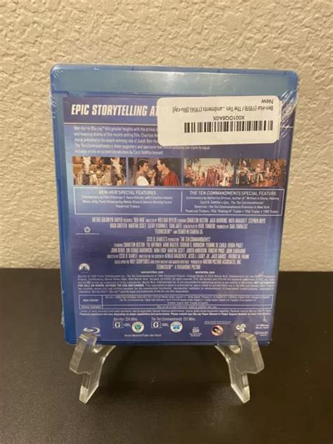 DOUBLE FONCTION BEN HUR The Ten Commandments Blu Ray Charlton Heston