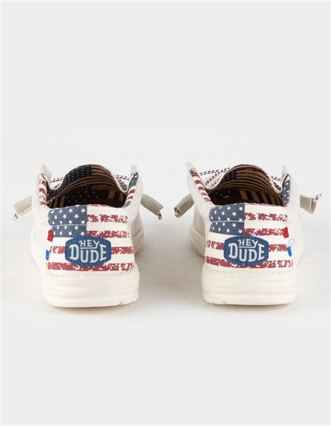 Hey Dude Wally Patriotic Mens Shoes Off White Tillys