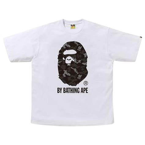 a bathing ape men digital camo by bathing ape rlx tee white black