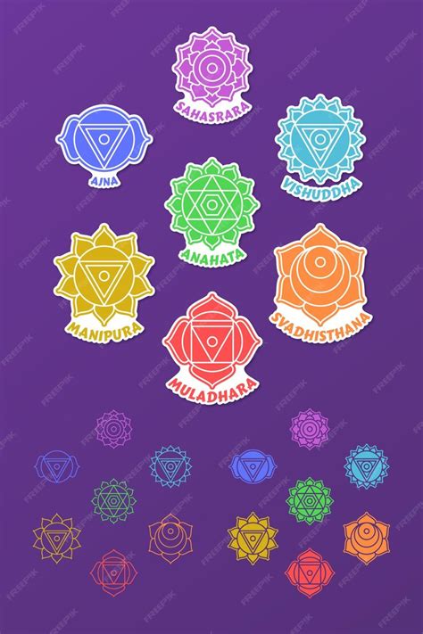 Premium Vector | The Seven Chakra Mandala in Various Style Collection