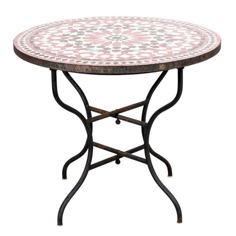 Moroccan Vintage Mosaic Green Tile Dining Table At 1stdibs Moroccan