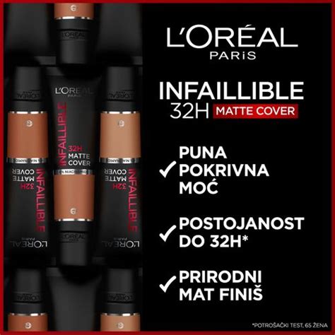 L Oreal Paris Infaillible 32h Matte Cover Tečni Puder 320 — Bazzar Rs