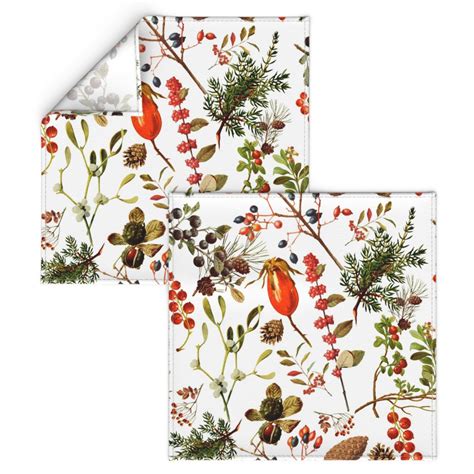 Vintage Botanical Winter Multi Cloth Napkin Shutterfly