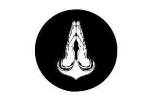 Yoga Meditation Icon Highlight Cover Praying Hands Svg Cut File By