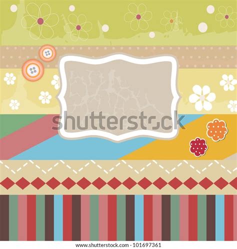 Scrapbook Template Stock Vector Royalty Free 101697361 Shutterstock