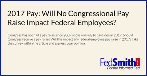 2017 Pay Will No Congressional Pay Raise Impact Federal Employees