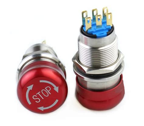 Pcs Mm Stop Pattern Flat Round Stainless Steel Metal Emergency Stop