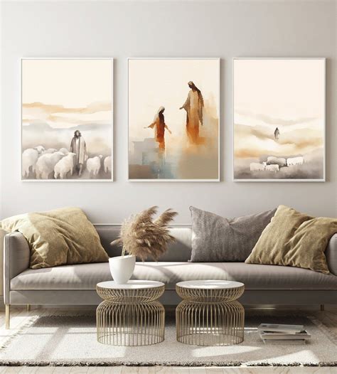 Jesus Heals Bleeding Woman Jesus Bible Wall Art Modern - Etsy