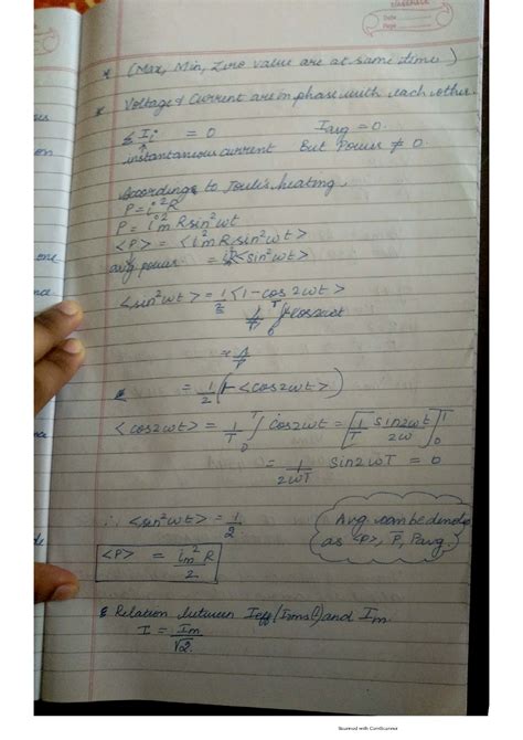 Solution Alternating Current Notes Studypool