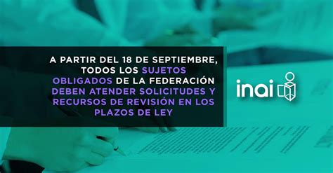 Inai On Twitter El Inaimexico Determin Reanudar Los Plazos Para