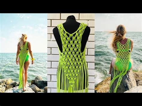 12 Easy DIY Macrame Bikini Top Beach Dress Tutorials Macrame For Beginners