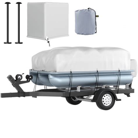 VEVOR Pontoon Boat Cover, Fit for 17'-20' Boat, Heavy Duty 600D Marine ...