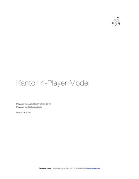 Kantor 4 Player Model (handout) | PDF