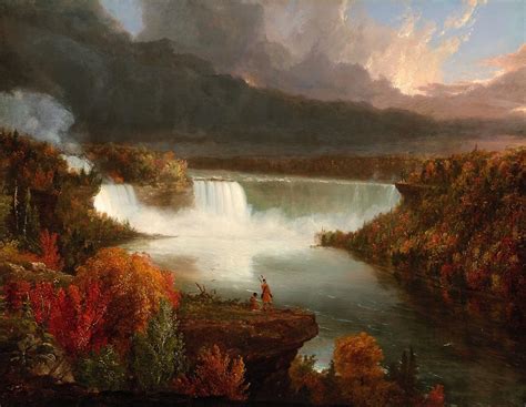 Distant View Of Niagara Falls Thomas Cole Oil On Panel 1830 Rart