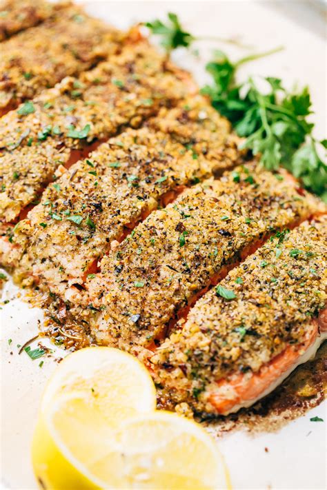 Crunchy Garlic Lemon Pepper Baked Salmon Recipe Little Spice Jar