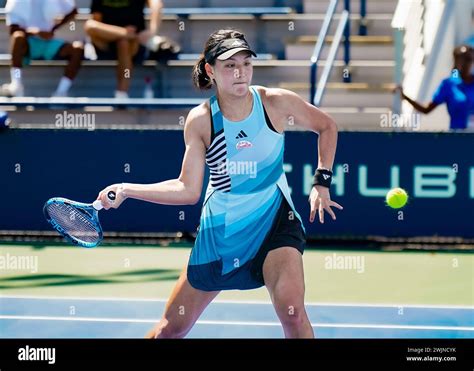 New York Ny Usa Wang Xinyu Competing At The Us Open Tennis