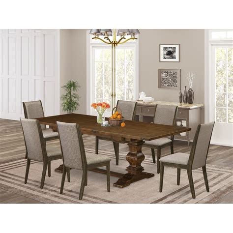 Lark Manor Privett Removable Leaf Solid Wood Dining Set Wayfair