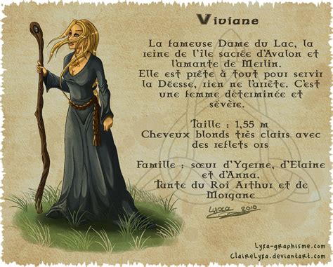 Dessin Biographie De Viviane La Dame Du Lac Lyxa Graphisme