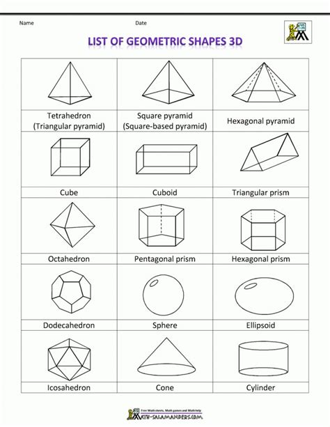 List Of Geometric Shapes Free Printable Geometric Shapes Free