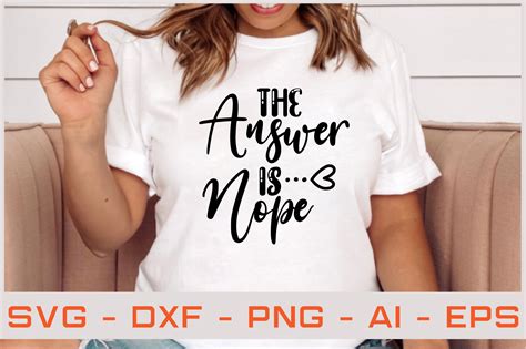 The Answer Is Nope Svg Cut Files Graphic By Akdesignstorebd · Creative Fabrica