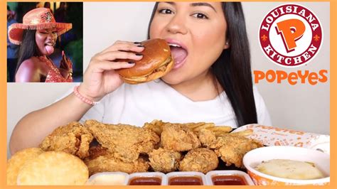 Asmr Megan Thee Popeyes Hottie Sauce Sandwich Fried Chicken Cajun