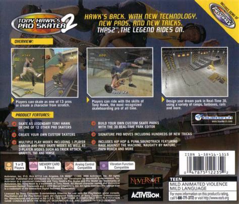 Tony Hawks Pro Skater 2 Details Launchbox Games Database