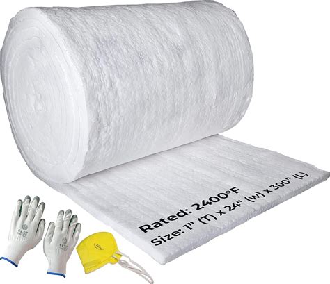 Ceramic Fiber Insulation Blanket 25 X 24 X 1 Thick 2400F 1315C