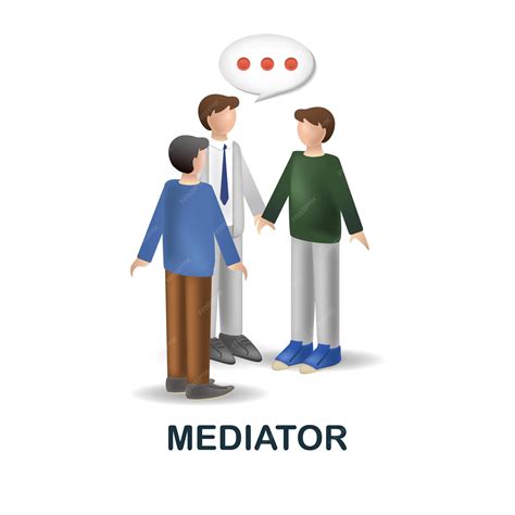 Premium Vector | Mediator icon 3d illustration from discussion