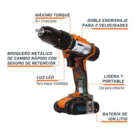 TALADRO PERCUTOR 1 2 INALÁMBRICO 20 V BATERÍA ION LITIO 220 V SAVEC