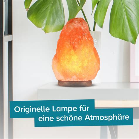 Handgefertigte Himalaya Salzlampe Mit Dimmbarem Licht