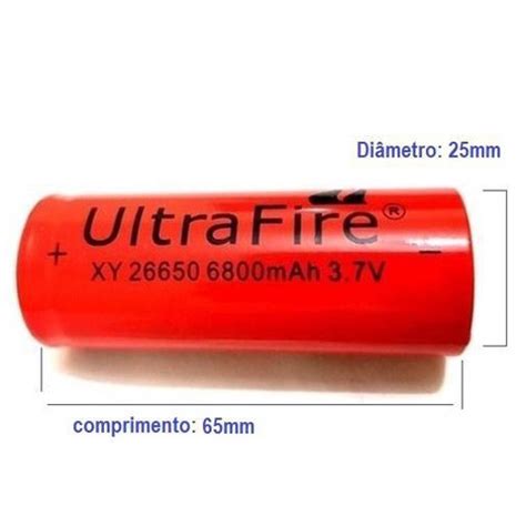 Bateria Para Lanterna X Ultra Fire Xy Mah V No Shoptime