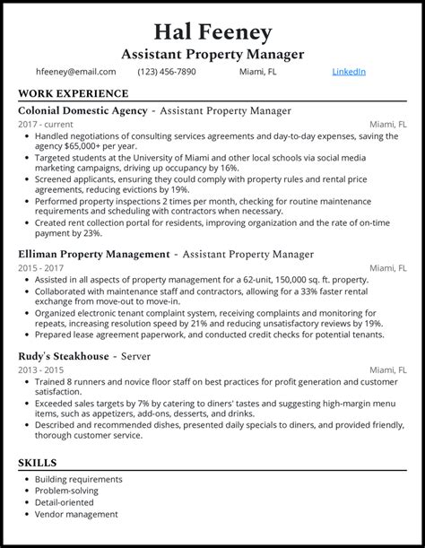 3 Assistant Property Manager Resume Examples For 2023