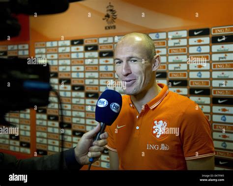 Dutch Soccer Player Arjen Robben Prepares With The Dutch National Team