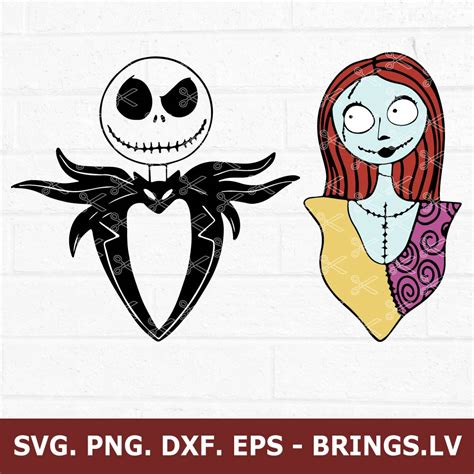 Jack And Sally Nightmare Before Christmas Svg