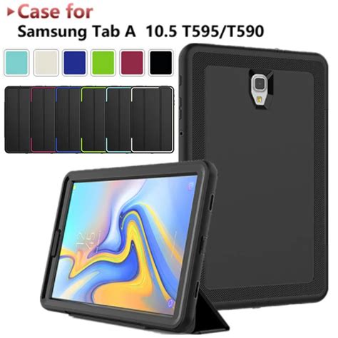 For Samsung Galaxy Tab A 105 Sm T590 Sm T595 Sm T597 3 Layer Leather