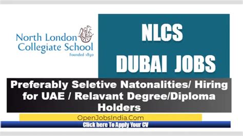 Dubai Jobs - New Vacancies in North London Collegiate School