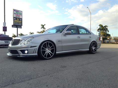 MERCEDES BENZ E63 AMG SLAMMED ON 20 CW S5 MATTE BLACK MACHINED FACE