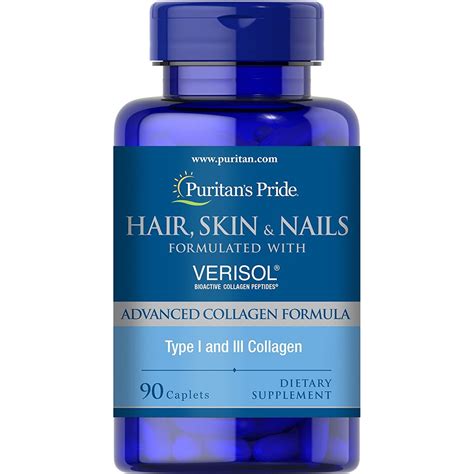 Puritans Pride Hair Skin Nails Verisol 90 Tablets Shopee Malaysia