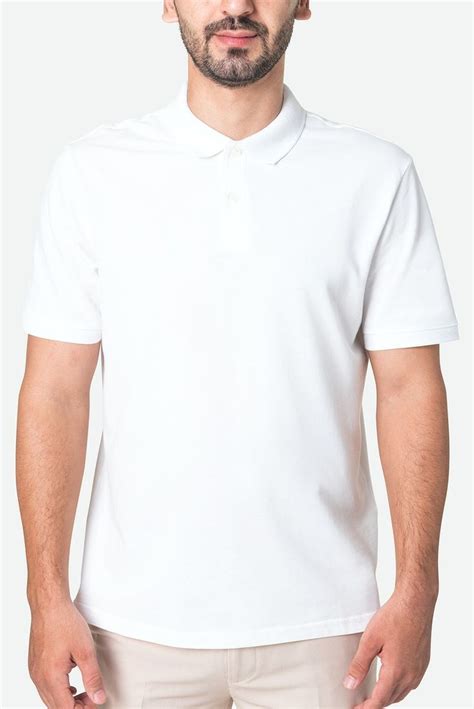 White polo shirt mockup psd men’s apparel studio shoot | premium image ...